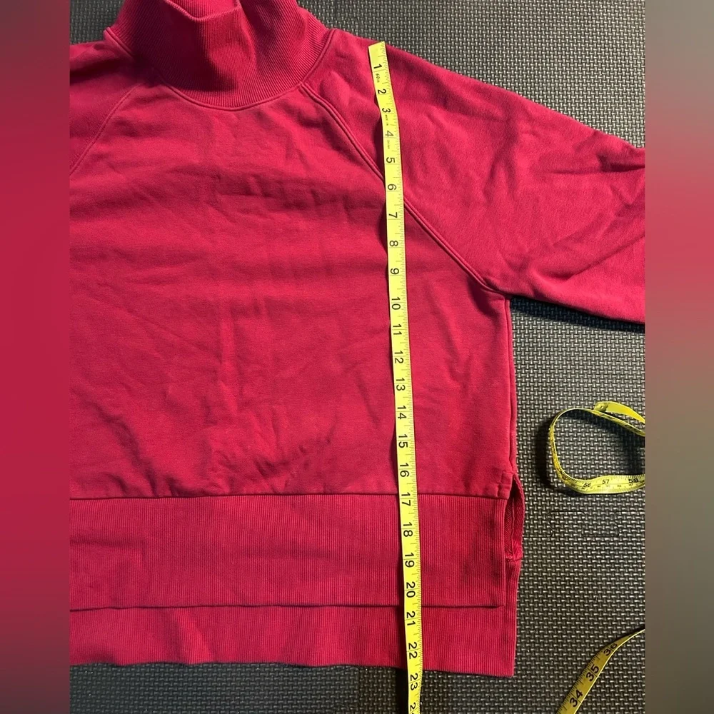 CALIA by Carrie Underwood Women's French Terry Mock Neck Pullover Red Small - Picture 7 of 7